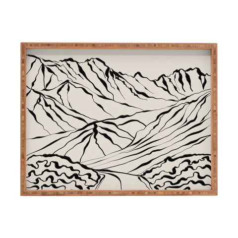 Alisa Galitsyna Mountains know the secret Rectangular Tray