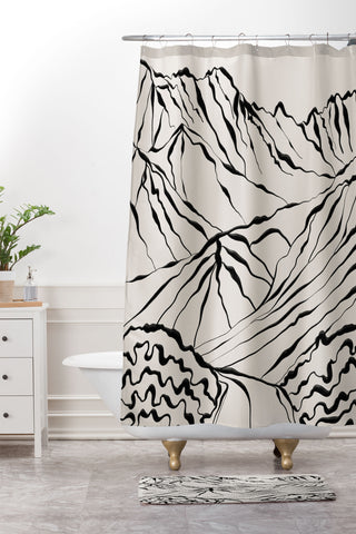 Alisa Galitsyna Mountains know the secret Shower Curtain And Mat