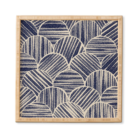 Alisa Galitsyna Navy Blue Striped Pattern 2 Framed Wall Art