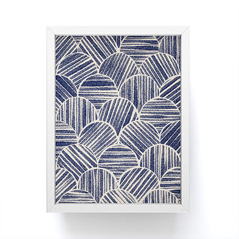 Alisa Galitsyna Navy Blue Striped Pattern 2 Framed Mini Art Print