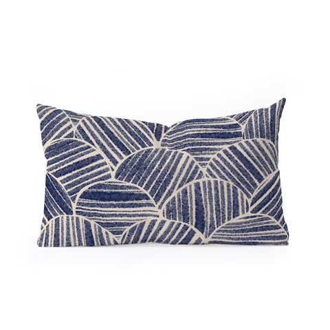 Alisa Galitsyna Navy Blue Striped Pattern 2 Oblong Throw Pillow