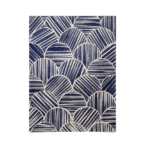 Alisa Galitsyna Navy Blue Striped Pattern 2 Poster