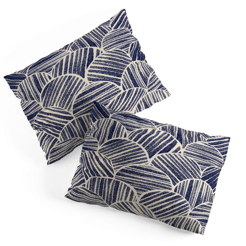 Alisa Galitsyna Navy Blue Striped Pattern 2 Pillow Shams