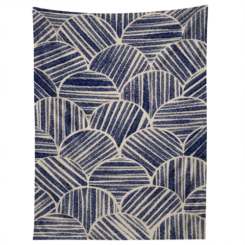 Alisa Galitsyna Navy Blue Striped Pattern 2 Tapestry