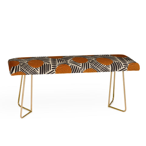 Alisa Galitsyna Neutral Abstract Pattern 2 Bench