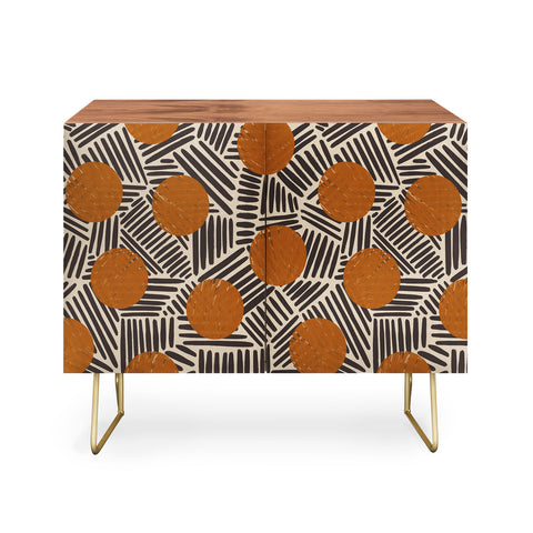 Alisa Galitsyna Neutral Abstract Pattern 2 Credenza