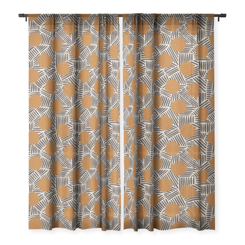 Alisa Galitsyna Neutral Abstract Pattern 2 Sheer Window Curtain