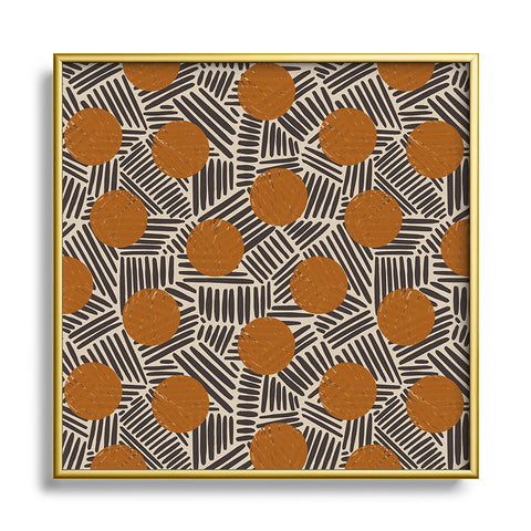 Alisa Galitsyna Neutral Abstract Pattern 2 Metal Square Framed Art Print