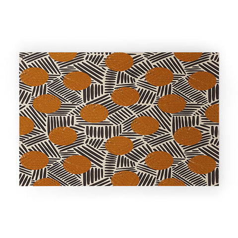 Alisa Galitsyna Neutral Abstract Pattern 2 Welcome Mat