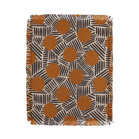 Alisa Galitsyna Neutral Abstract Pattern 2 Throw Blanket
