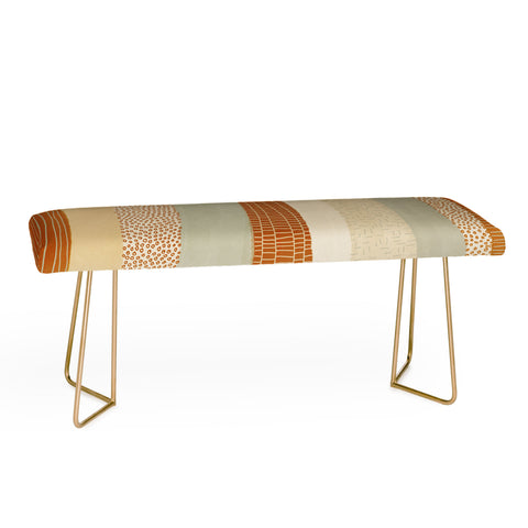 Alisa Galitsyna Neutral Abstract Pattern 5 Bench