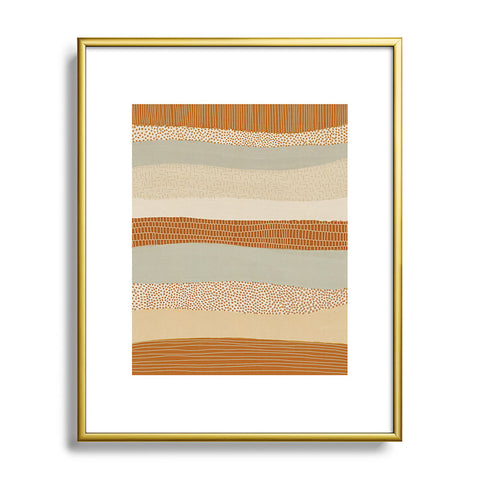 Alisa Galitsyna Neutral Abstract Pattern 5 Metal Framed Art Print