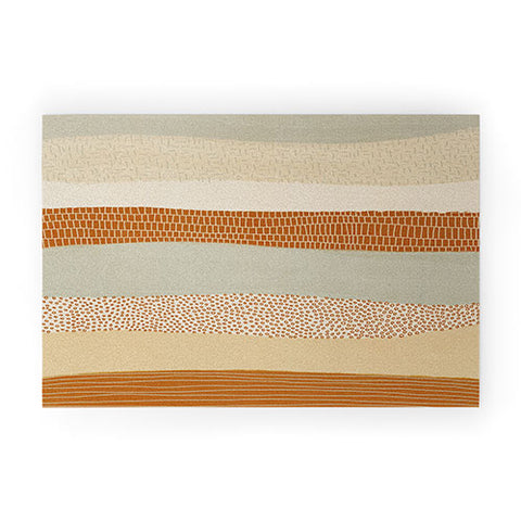 Alisa Galitsyna Neutral Abstract Pattern 5 Welcome Mat