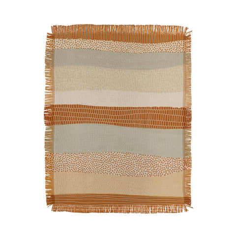 Alisa Galitsyna Neutral Abstract Pattern 5 Throw Blanket