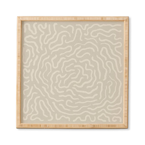 Alisa Galitsyna Neutral Organic Maze Framed Wall Art
