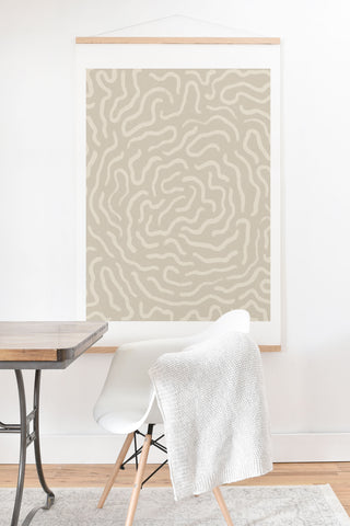 Alisa Galitsyna Neutral Organic Maze Art Print And Hanger