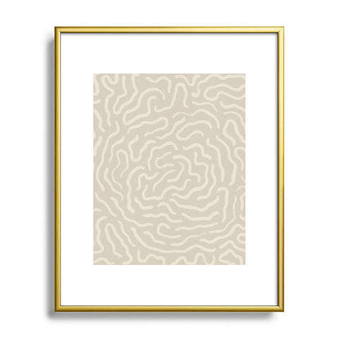 Alisa Galitsyna Neutral Organic Maze Metal Framed Art Print