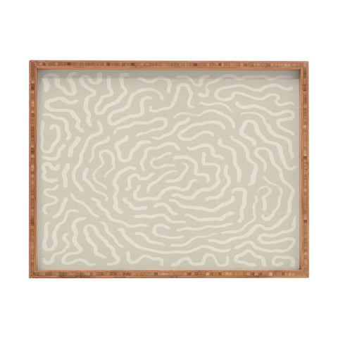 Alisa Galitsyna Neutral Organic Maze Rectangular Tray