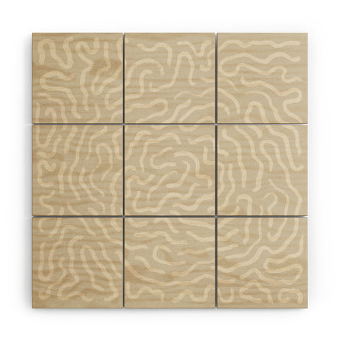 Alisa Galitsyna Neutral Organic Maze Wood Wall Mural