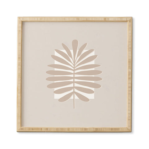 Alisa Galitsyna Neutral Tropical Leaves Framed Wall Art