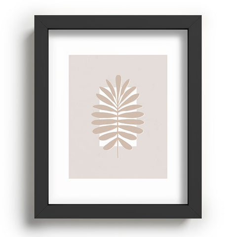 Alisa Galitsyna Neutral Tropical Leaves Recessed Framing Rectangle