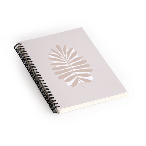 Alisa Galitsyna Neutral Tropical Leaves Spiral Notebook