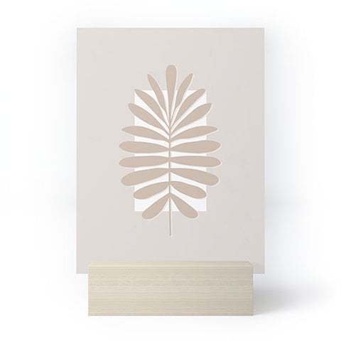 Alisa Galitsyna Neutral Tropical Leaves Mini Art Print