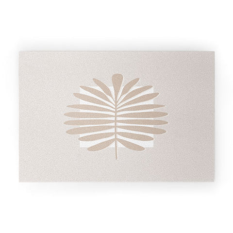 Alisa Galitsyna Neutral Tropical Leaves Welcome Mat