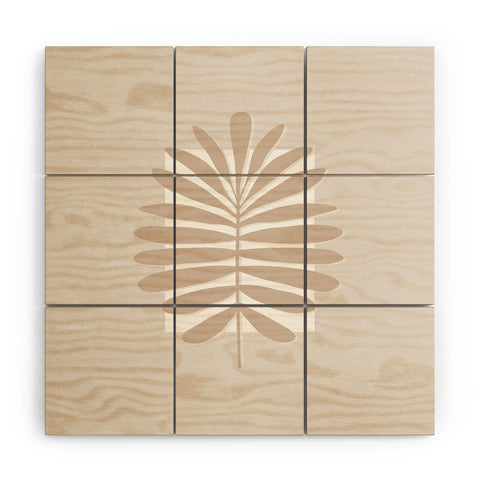 Alisa Galitsyna Neutral Tropical Leaves Wood Wall Mural