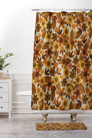 Alisa Galitsyna Nostalgic Bloom Shower Curtain And Mat