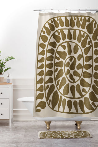 Alisa Galitsyna One HundredLeaved Plant 6 Shower Curtain And Mat