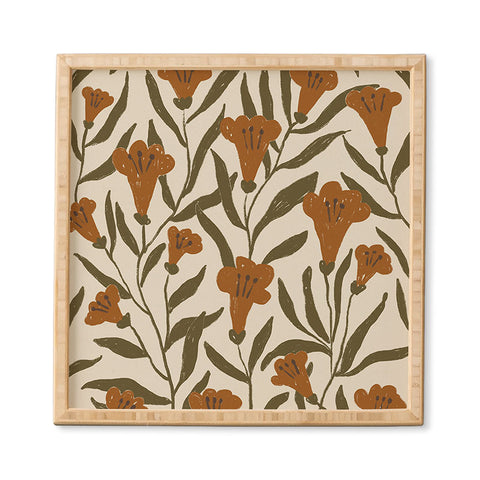 Alisa Galitsyna Orange Bellflowers Framed Wall Art