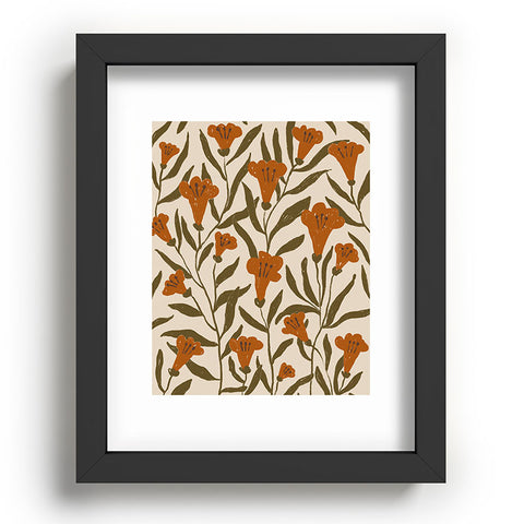 Alisa Galitsyna Orange Bellflowers Recessed Framing Rectangle