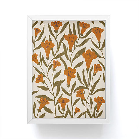 Alisa Galitsyna Orange Bellflowers Framed Mini Art Print