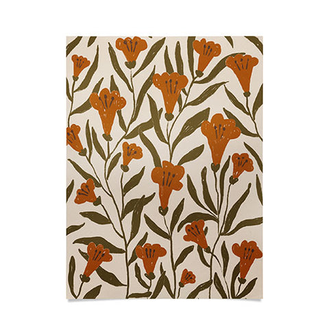 Alisa Galitsyna Orange Bellflowers Poster