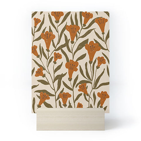 Alisa Galitsyna Orange Bellflowers Mini Art Print