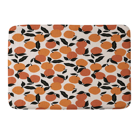 Alisa Galitsyna Orange Garden Memory Foam Bath Mat