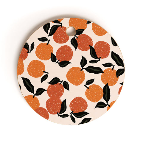 Alisa Galitsyna Orange Garden Cutting Board Round