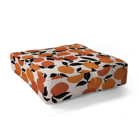 Alisa Galitsyna Orange Garden Floor Pillow Square