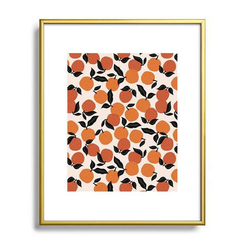 Alisa Galitsyna Orange Garden Metal Framed Art Print