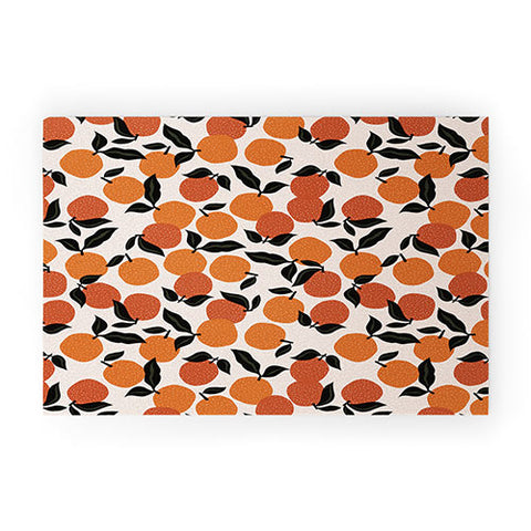 Alisa Galitsyna Orange Garden Welcome Mat