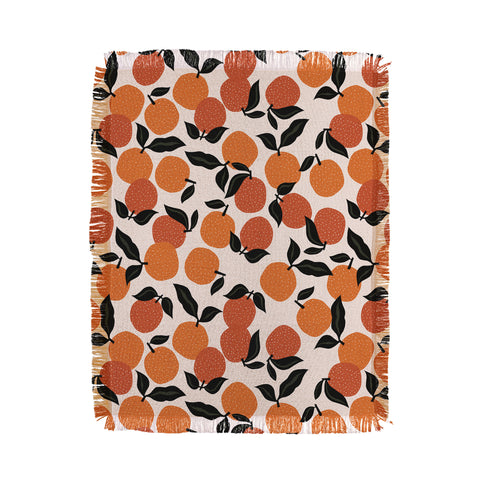 Alisa Galitsyna Orange Garden Throw Blanket