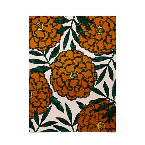Alisa Galitsyna Orange Marigolds Poster