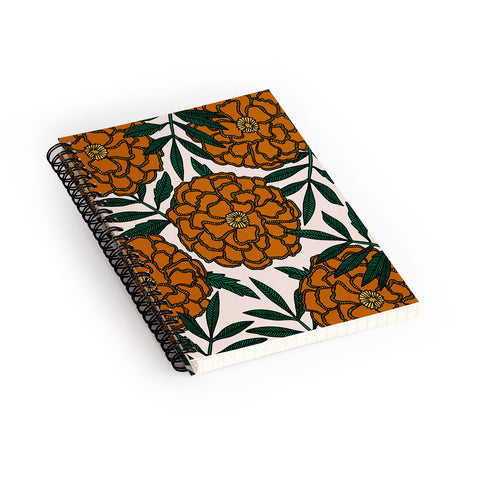 Alisa Galitsyna Orange Marigolds Spiral Notebook