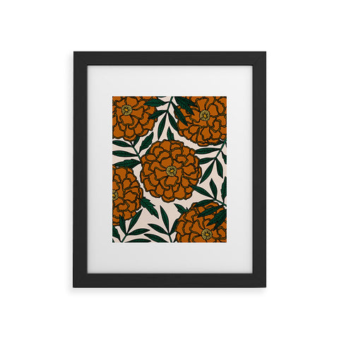 Alisa Galitsyna Orange Marigolds Framed Art Print