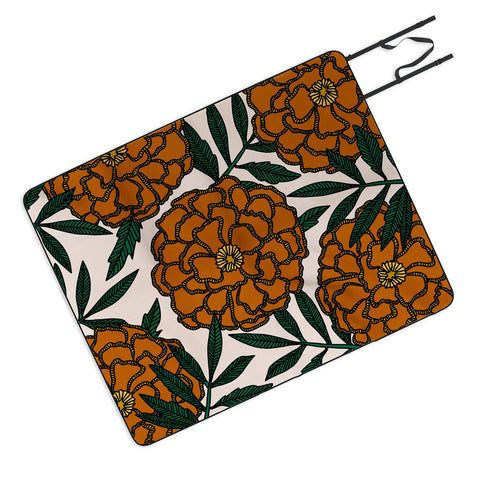 Alisa Galitsyna Orange Marigolds Picnic Blanket