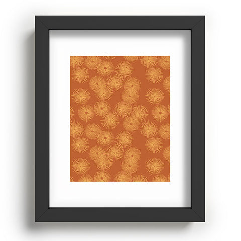 Alisa Galitsyna Orange Nasturtium Seamless Pat Recessed Framing Rectangle