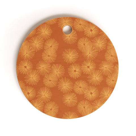 Alisa Galitsyna Orange Nasturtium Seamless Pat Cutting Board Round
