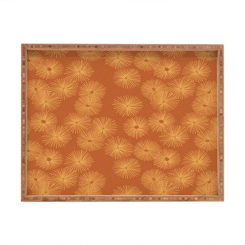 Alisa Galitsyna Orange Nasturtium Seamless Pat Rectangular Tray