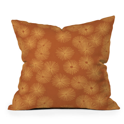 Alisa Galitsyna Orange Nasturtium Seamless Pat Throw Pillow